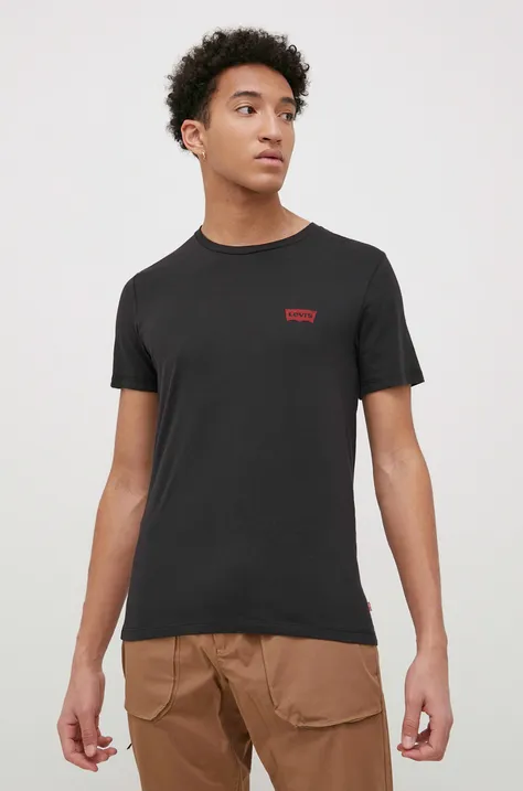 Bavlněné tričko Levi's s potiskem, 79681.0026-Neutrals