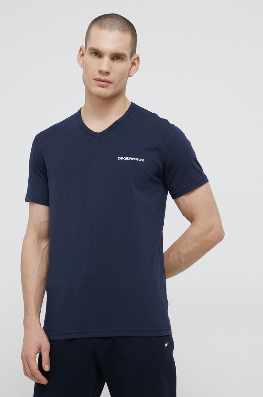 Μπλουζάκι Emporio Armani Underwear (2-pack) ανδρικό, χρώμα: ναυτικό μπλε