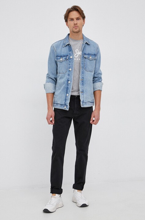 Футболка Pepe Jeans Original Stretch — SS22-TSM146, сірий — фото 2
