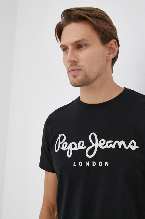 Футболка Pepe Jeans Original — SS22-TSM147, чорний — фото 4