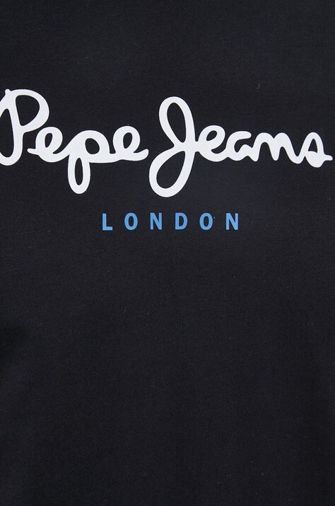 Бавовняна футболка Pepe Jeans Eggo N — SS22-TSM14J, чорний — фото 5