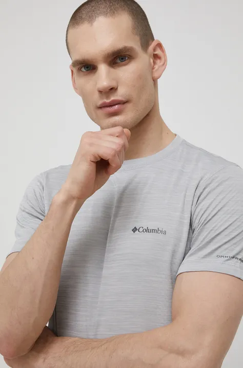 Sportska majica kratkih rukava Columbia Zero Rules boja: siva, glatki