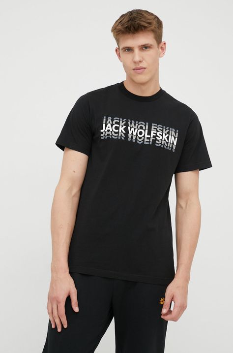 Βαμβακερό μπλουζάκι Jack Wolfskin