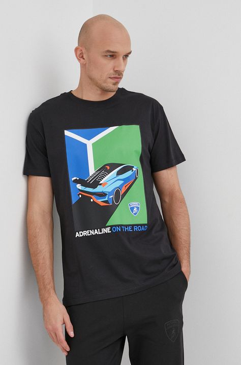 Lamborghini t-shirt bawełniany