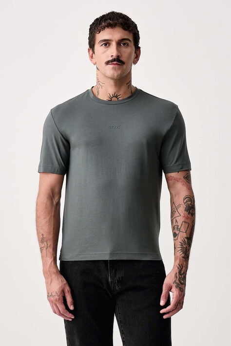 BOSS Orange T-shirt męski z bawełną TChup zielony 50473278