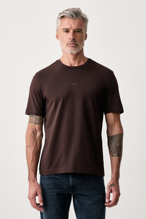 BOSS Orange T-shirt ανδρικό με βαμβάκι TChup καφέ 50473278