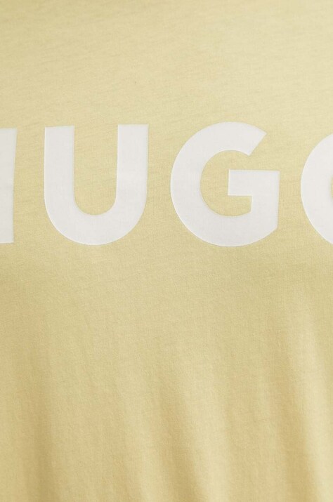 HUGO футболка чоловіча бавовняна Dulivio — SS22-TSM27E, жовтий — фото 5