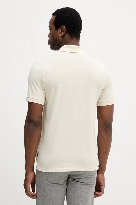 BOSS polo bawełniane kolor biały gładki 50468362