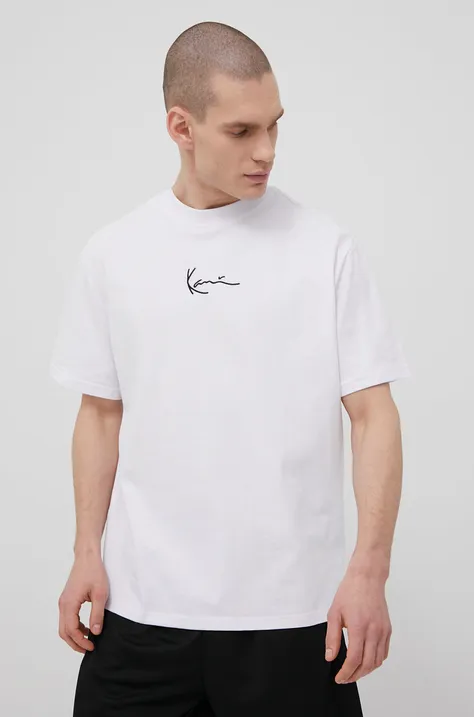 Karl Kani t-shirt bawełniany kolor biały z aplikacją KKMQ12002WHT-white