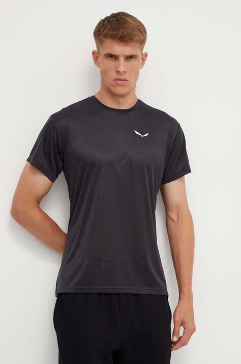 Salewa tricou sport Puez Melange culoarea negru, melanj, 00.0000026537