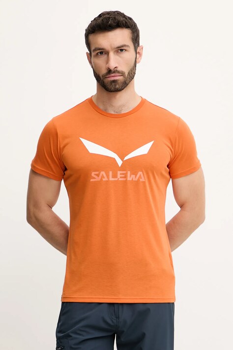 Αθλητικό μπλουζάκι Salewa Solidlogo χρώμα: μπλε
