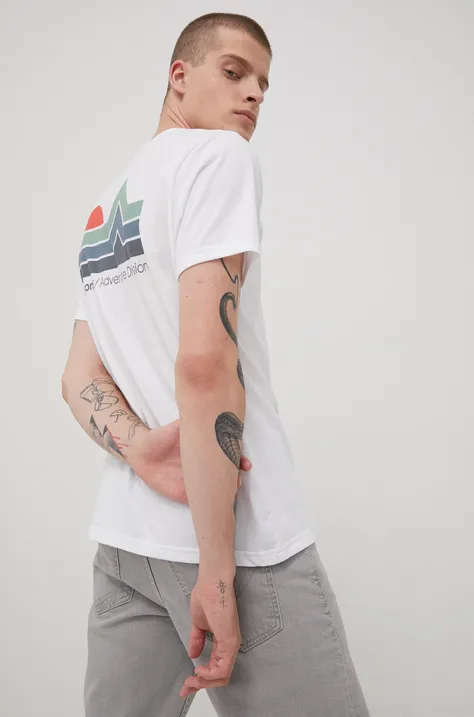 Billabong t-shirt męski kolor biały z nadrukiem