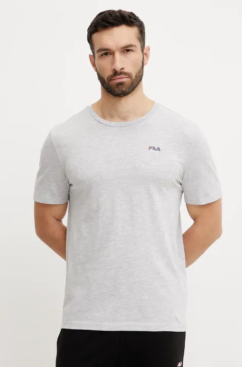 Fila tricou din bumbac culoarea gri, neted