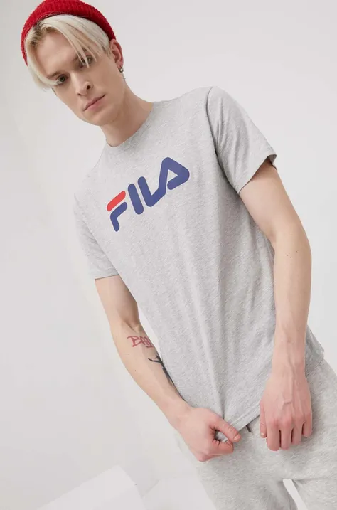 Fila t-shirt bawełniany kolor szary z nadrukiem