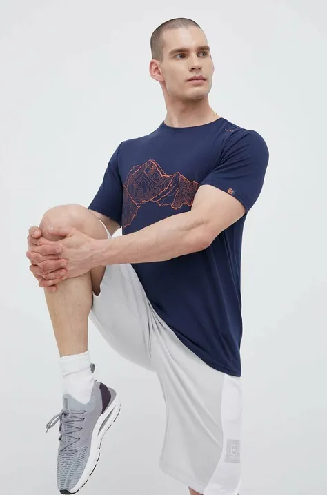 Спортивна футболка Viking Lenta колір сірий з принтом