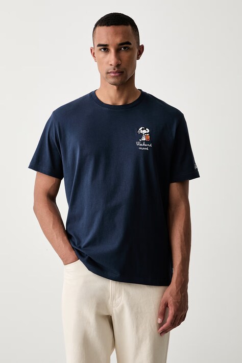 MC2 Saint Barth T-shirt męski bawełniany PORTOFINO granatowy POT0001