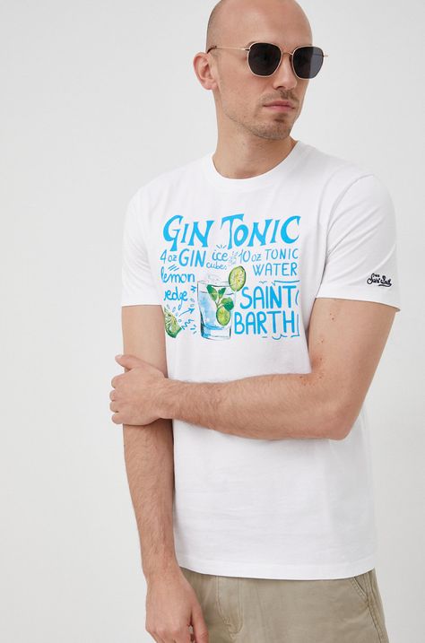 Bavlněné tričko MC2 Saint Barth