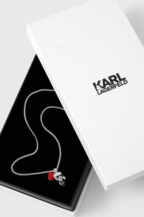 Karl Lagerfeld naszyjnik srebrny