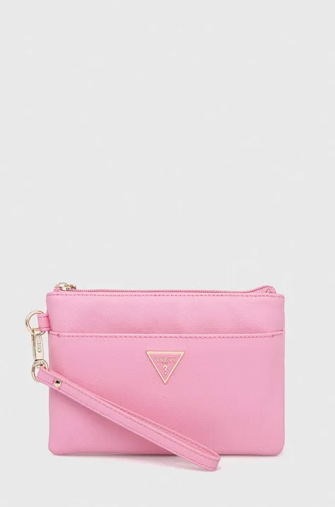 Чанта през рамо Guess в розово