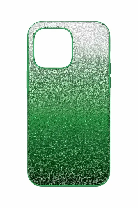 Swarovski Husă pentru telefon 5650680 HIGH 14 PRO MAX culoarea verde