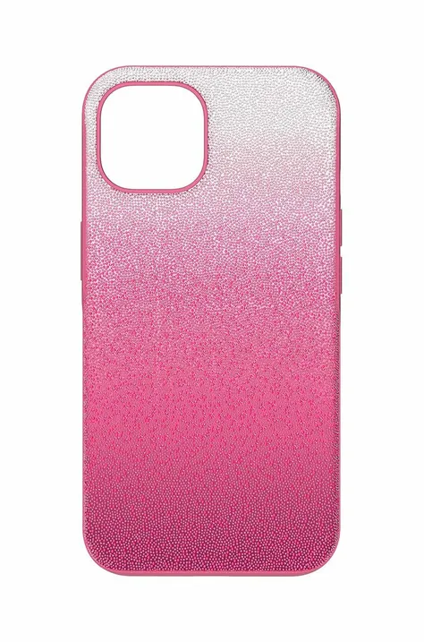 Чохол на телефон Swarovski IPhone 14 колір рожевий