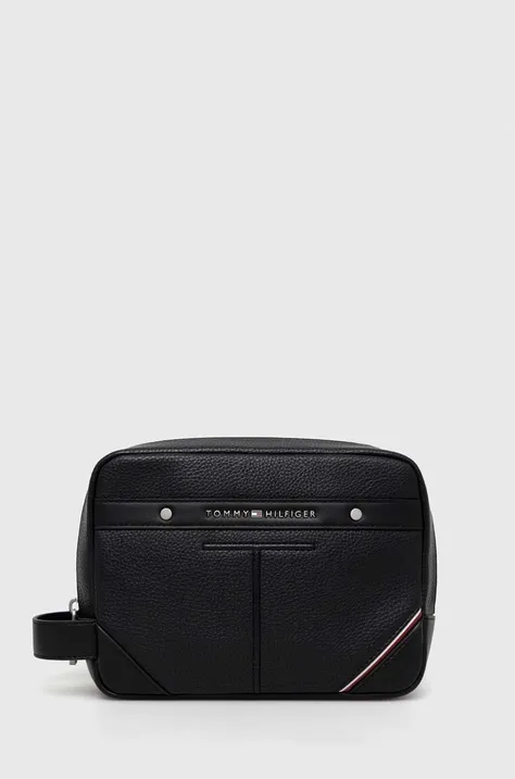 Τσάντα καλλυντικών Tommy Hilfiger χρώμα: μαύρο