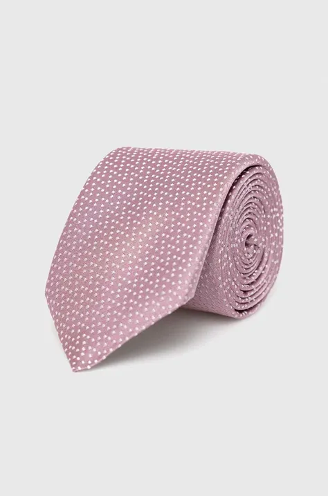 Svilena kravata BOSS vijolična barva