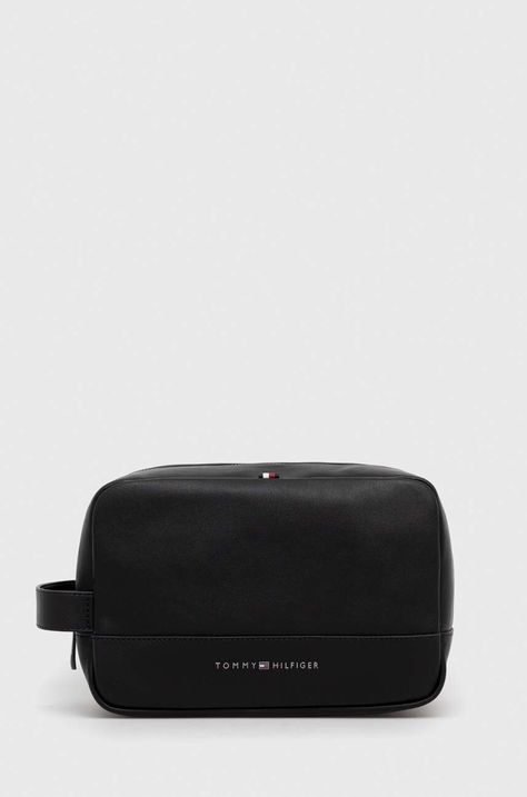 Τσάντα καλλυντικών Tommy Hilfiger χρώμα: μαύρο