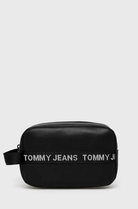 Τσάντα καλλυντικών Tommy Jeans χρώμα: μαύρο