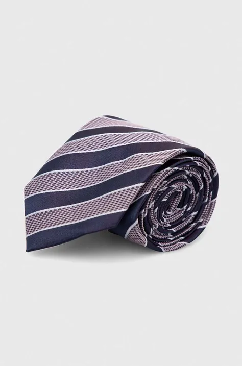 BOSS krawat kolor fioletowy