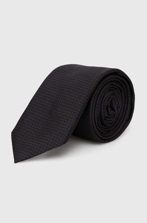 Шовковий галстук HUGO колір чорний