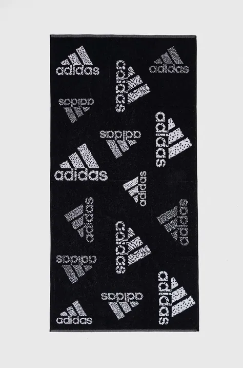 Βαμβακερή πετσέτα adidas Performance χρώμα: μαύρο