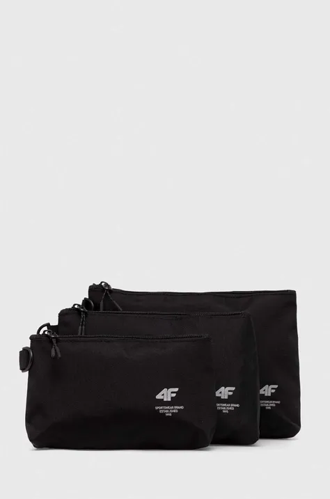 Τσάντα καλλυντικών 4F 3-pack χρώμα: μαύρο