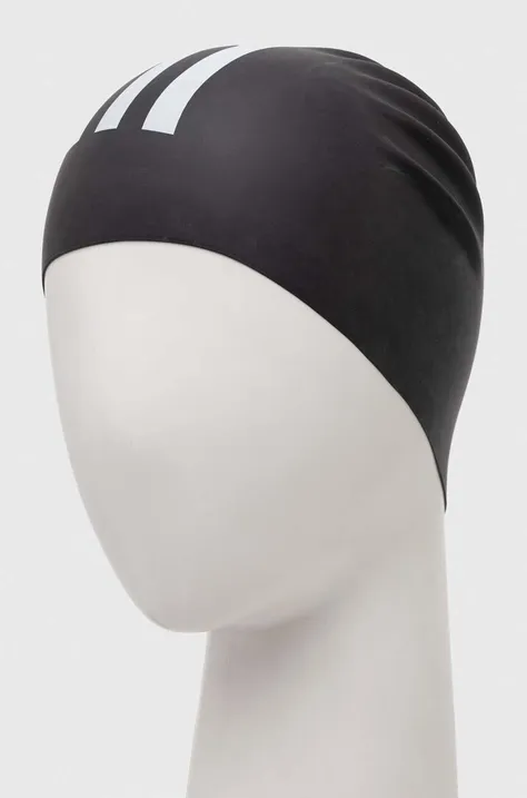 Plavecká čiapka adidas Performance čierna farba, IA8306