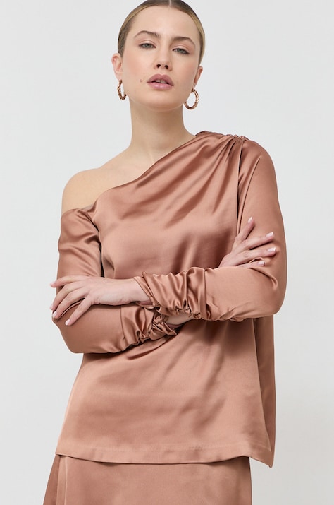 Notes du Nord bluza femei, culoarea maro, neted