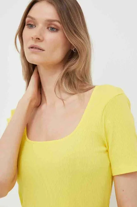 Majica kratkih rukava United Colors of Benetton za žene, boja: žuta