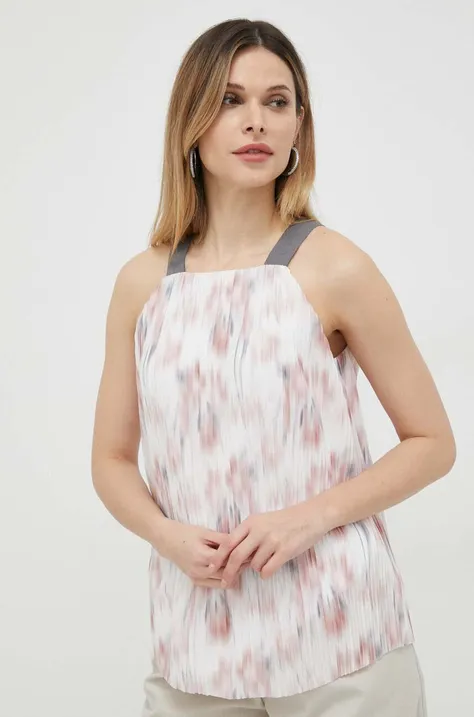 Блузка Armani Exchange жіноча колір білий з принтом