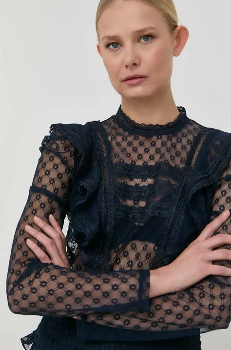 Блуза Morgan в тъмносиньо с изчистен дизайн