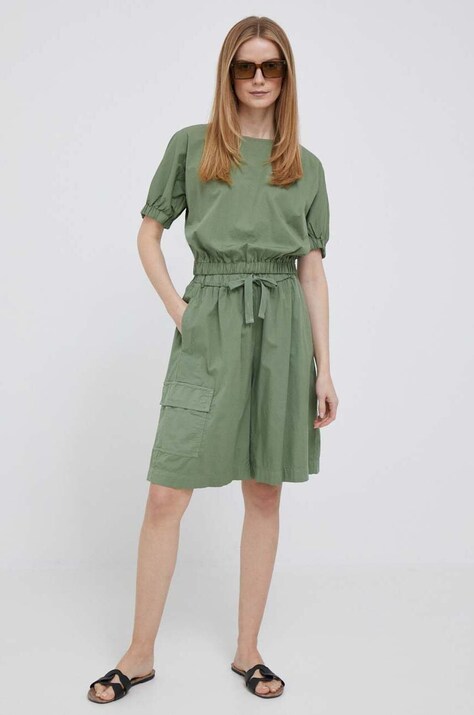 Deha bluza femei, culoarea verde, neted
