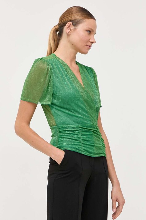 Morgan bluza femei, culoarea verde, modelator