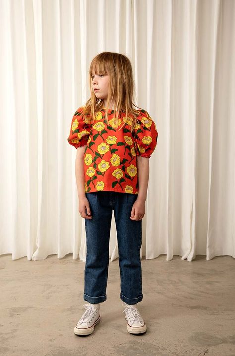 Παιδική βαμβακερή μπλούζα Mini Rodini