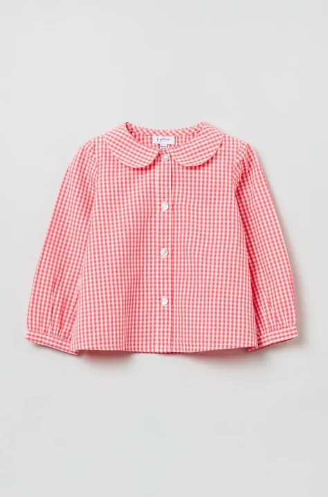 Pamučna bluza za bebe OVS boja: crvena, s uzorkom