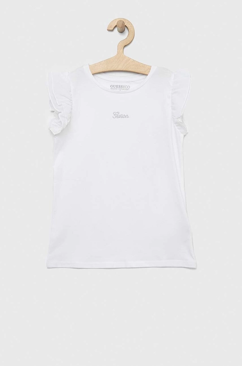 Guess t-shirt dziecięcy kolor biały