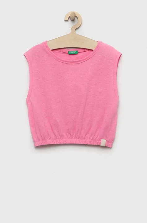 Παιδικό top United Colors of Benetton χρώμα: ροζ