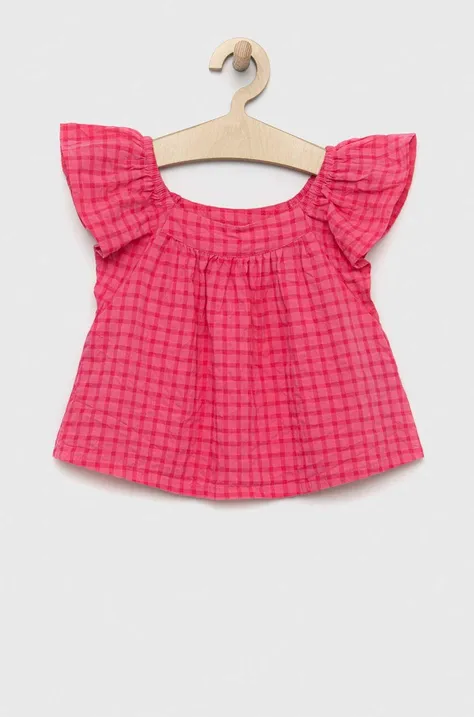 GAP bluzka dziecięca kolor różowy wzorzysta