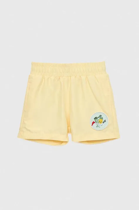 Otroške kopalne kratke hlače Fila rumena barva