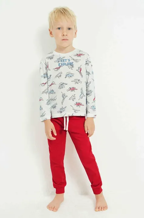 Детска памучна пижама Mayoral в червено с принт