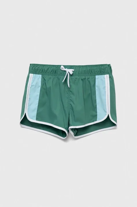 Otroške kopalne kratke hlače United Colors of Benetton zelena barva