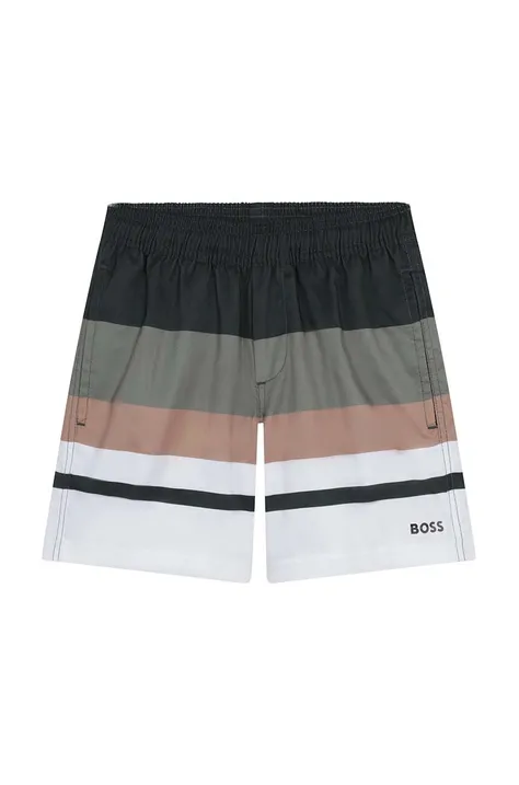 BOSS pantaloni scurti de baie copii culoarea verde