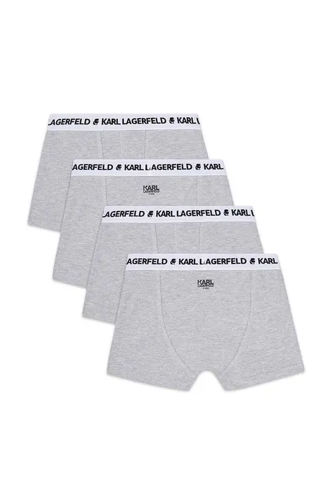 Karl Lagerfeld bokserki dziecięce 2-pack kolor szary